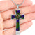 Adam Tartan Plaid Cross Necklace - kittentee