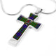 Adam Scottish Clan Tartan Cross Necklace - kittentee
