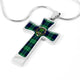 Abercrombie Scottish Clan Tartan Cross Necklace - kittentee