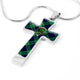 Abercrombie Tartan Plaid Cross Necklace - kittentee