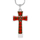 Adair Scottish Clan Tartan Cross Necklace - kittentee