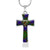 Adam Tartan Plaid Cross Necklace - kittentee