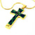 Abercrombie Tartan Plaid Cross Necklace - kittentee