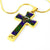 Adam Tartan Plaid Cross Necklace - kittentee