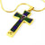 Adam Scottish Clan Tartan Cross Necklace - kittentee