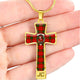 Adair Scottish Clan Tartan Cross Necklace - kittentee