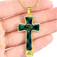 Abercrombie Tartan Plaid Cross Necklace - kittentee