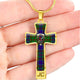 Adam Scottish Clan Tartan Cross Necklace - kittentee