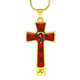 Adair Tartan Plaid Cross Necklace - kittentee