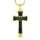 Adam Scottish Clan Tartan Cross Necklace - kittentee