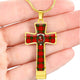 Adair Scottish Clan Tartan Cross Necklace - kittentee