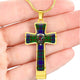 Adam Scottish Clan Tartan Cross Necklace - kittentee