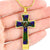 Adam Tartan Plaid Cross Necklace - kittentee