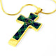 Abercrombie Tartan Plaid Cross Necklace - kittentee