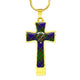 Adam Tartan Plaid Cross Necklace - kittentee