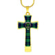 Abercrombie Scottish Clan Tartan Cross Necklace - kittentee