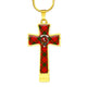 Adair Tartan Plaid Cross Necklace - kittentee