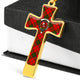 Adair Tartan Plaid Cross Necklace - kittentee