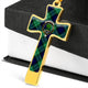 Abercrombie Tartan Plaid Cross Necklace - kittentee