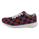 Brown Modern Scottish Clan Tartan Sneakers Blue For Men & Women
