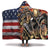 Merica Skull Biker USA Flag Hooded Blanket - kittentee