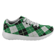 Argyle Diagonal Diamond Scottish Clan Tartan Sneakers Blue For Men & Women - kittentee