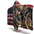 Merica Skull Biker USA Flag Hooded Blanket - kittentee