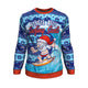 Santa Surfing Swells Funny Christmas Sweatshirt
