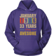 January 1986 33 Years Of Being Awesome Birthday Hoodie