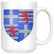 Armoiries Guy de Lusignan Coffee Mug - Size 15oz