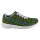 Bisset Pattern Scottish Clan Tartan Sneakers Blue For Men & Women - kittentee