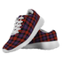 Broun Modern Scottish Clan Tartan Sneakers Red For Men & Women