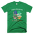 St.Patricks Day Shamrock American Flag T-Shirt