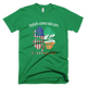 St.Patricks Day Shamrock American Flag T-Shirt