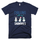 Chilling With My Snowmies Funny Xmas T-Shirt - kittentee