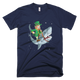 Leprechaun St. Patricks Day Riding Shark Funny T-Shirt - kittentee