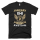 Awesome January 1941 Birthday T-Shirt - kittentee