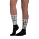 Erskine Black And White Scottish Clan Tartan Socks - kittentee