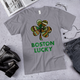 Boston Lucky Shamrock St. Patrick's Day Funny T-Shirt - kittentee