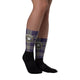 Cunningham Dress Blue Dancers Scottish Clan Tartan Socks