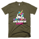 Girls Kids Unicorns Rainbow Are Born In April Birthday T-Shirt - kittentee