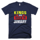 Kings Are Born In January T-Shirt - kittentee