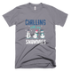 Chilling With My Snowmies Funny Xmas T-Shirt - kittentee