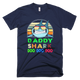 Retro Vintage Daddy Shark Gift For Father T-Shirt