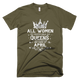 All Women Created Equal But Queens Are Born In April Birthday T-Shirt - kittentee