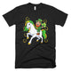 Leprechaun Riding Unicorn St Patricks Day T-Shirt
