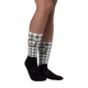 Erskine Black And White Scottish Clan Tartan Socks - kittentee