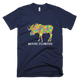 Funny Moose Flowers T-Shirts