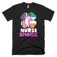 American Flag Ireland Shamrock Nurse Shark T Shirt - kittentee