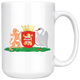 Alblasserwaard En De Landen Van Arkel Beneden De Zouwe Wapen Coffee Mug - Size 15oz